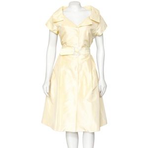 Teri Jon yellow knee-length shirtdress